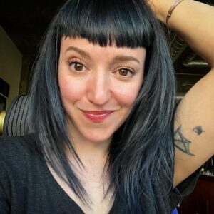 Amy Shira Teitel Instagram - I’m in love with this colour! @bsabi_hair is just brilliant. #bluehair