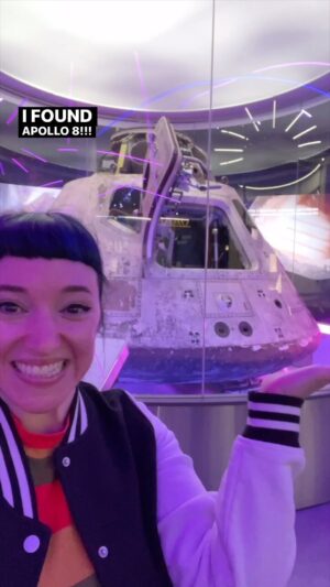 Amy Shira Teitel Instagram - Apollo 8, properly speaking, was the C’ (C Prime) mission. Each Apollo mission had a letter designating its goals on the path to the landing. The C mission was the Earth orbital test flight of the Command Module, then D was the Command and Lunar Modules tested in Earth orbit. E was the same mission but at a very high orbital altitude. F was meant to be the first lunar mission, a full dress rehearsal of the landing. 

When the Lunar Module was so behind, NASA created the C’ flight — Command Module only lunar flight — then returned to Earth orbit for the D mission, then scrapped the E mission entirely. It was a huge risk that paid off. 

Bill Anders who took the Earthrise image, and who died just last week, said of the image that we went to the Moon and what we discovered was ourselves. 

And 1968 was not a great year for America! There were riots,  MLK and RFK were assassinated, Vietnam… in all the fan mail NASA got after Apollo 8, one woman simply wrote, “You saved 1968.”

So yeah. This was an amazing one to see at the @msichicago! #author #history #apollo #nasa