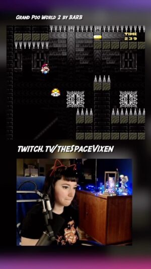 Amy Shira Teitel Instagram - Super fun, super hard vertical fall section. #kaizo #gamer #twitch