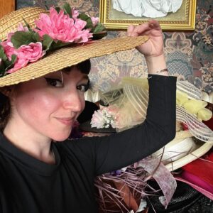 Amy Shira Teitel Instagram - Don’t mind me, just spending a lovely afternoon with my couch full of hats! #hatlady