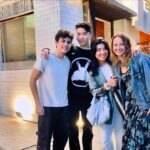 Amy Acker Instagram - Wonderful first night in Korea. Ate so much delicious food at @gold_pig1982 and had a lovely walk home. Weather is perfect and I love getting to spend time alone with @jackson.carpinello after him being away at college all year. So happy @nossibojagi is here to show us around💕 #Korea #familyvacation #visitkorea #imagineyourkorea