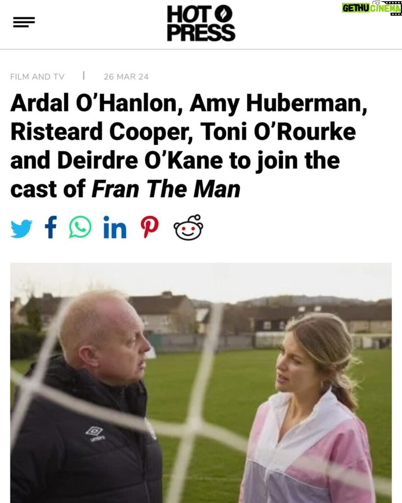 Amy Huberman Instagram - I supported Leeds Utd for a week in 1992 so I’m here to answer all and any football related questions. Such a great craic film to be part of @fortyfootpictures 🎥 🎬 *and no I am not playing the part of the mid fielder/goalie/other running people. Unforch.