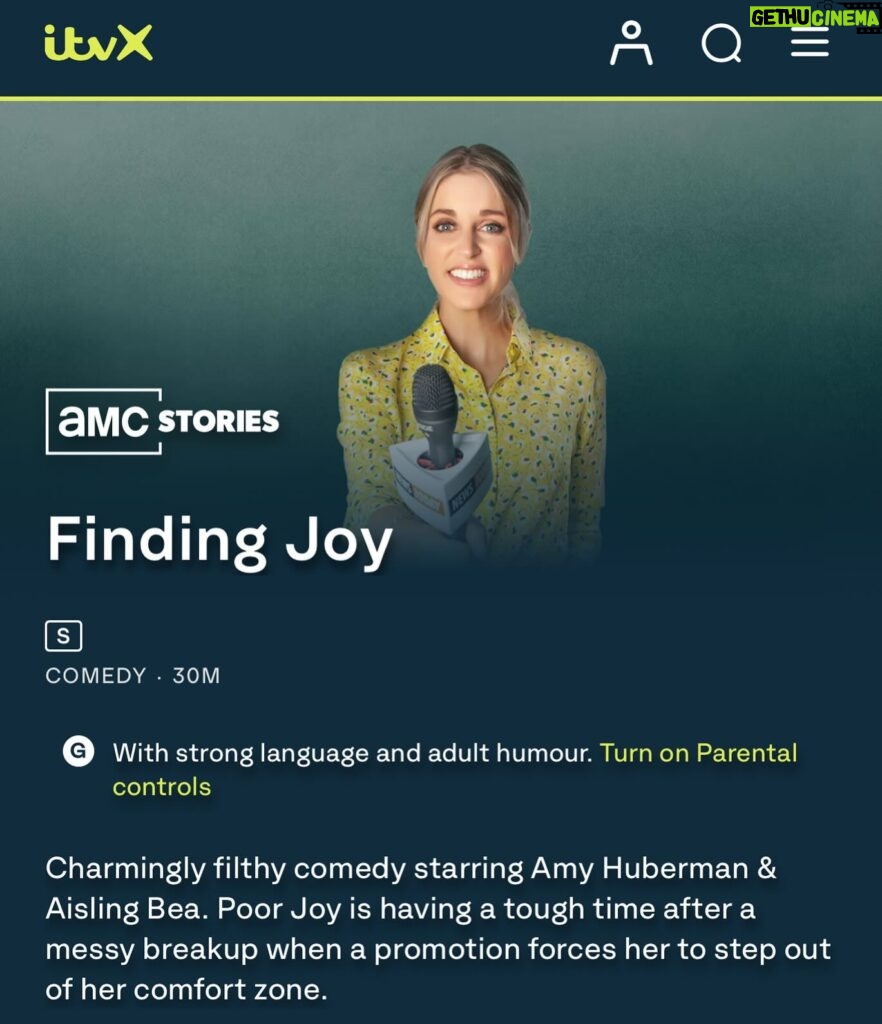 Amy Huberman Instagram - My own show wot I wrote with my words is now on @itvxofficial 🫶🫶🫶❤️❤️❤️ Although I’m not finding any joy accessing it as I’m outside the UK but if you are inside of said UK you may well find more joy in finding Finding Joy. Always had a way with words…
