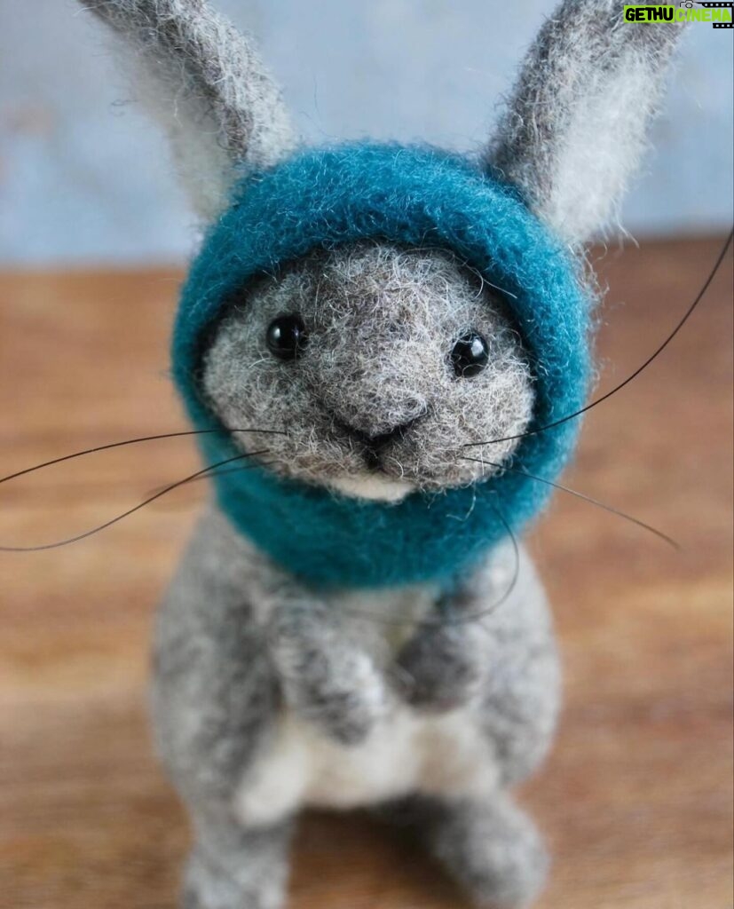 Amy Huberman Instagram - Happy sugar crash meltdown wrangling to you and yours x Art by @laurastathamfiberart & if I was ever to own a knitted bunny in a hat with space out the top for ears it would be this one.