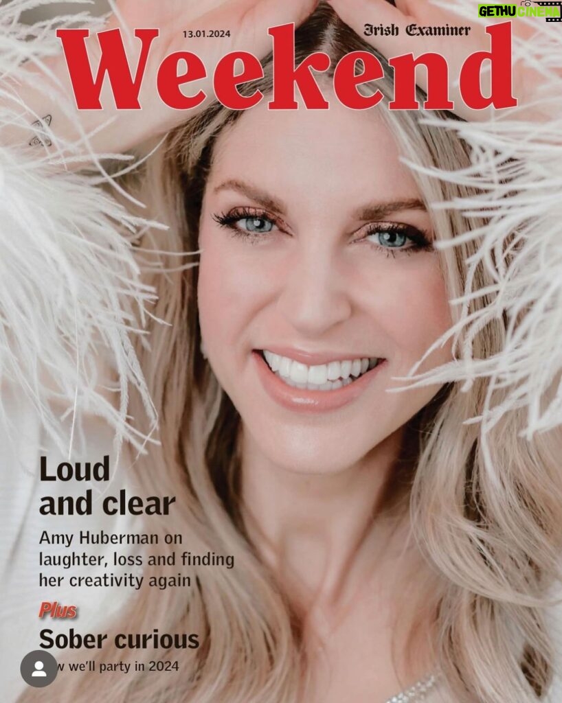 Amy Huberman Instagram - A big thank you to the @irish_examiner @irishexaminerlifestyle for the very fun shoot, I haven’t lay strewn across the floor on a landline since 1998 at least Big thanks also to the very kind and fabulously creative @nvksocial 📸, to Noel Baker ✏️ and @nicole_glennon @corinagaffey 👗👚👖🧦 @cloochy 💄 @cashmandjmc 💈🎀 Shoot pics and BTs. I really wanted to go with the last one for the cover.