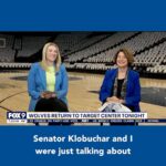 Amy Klobuchar Instagram - I was on @fox9 at the Target Center this morning to talk about how much this incredible Timberwolves team means to our state. I can’t wait for the game tonight and all I have to say is, LET’S GO WOLVES!!