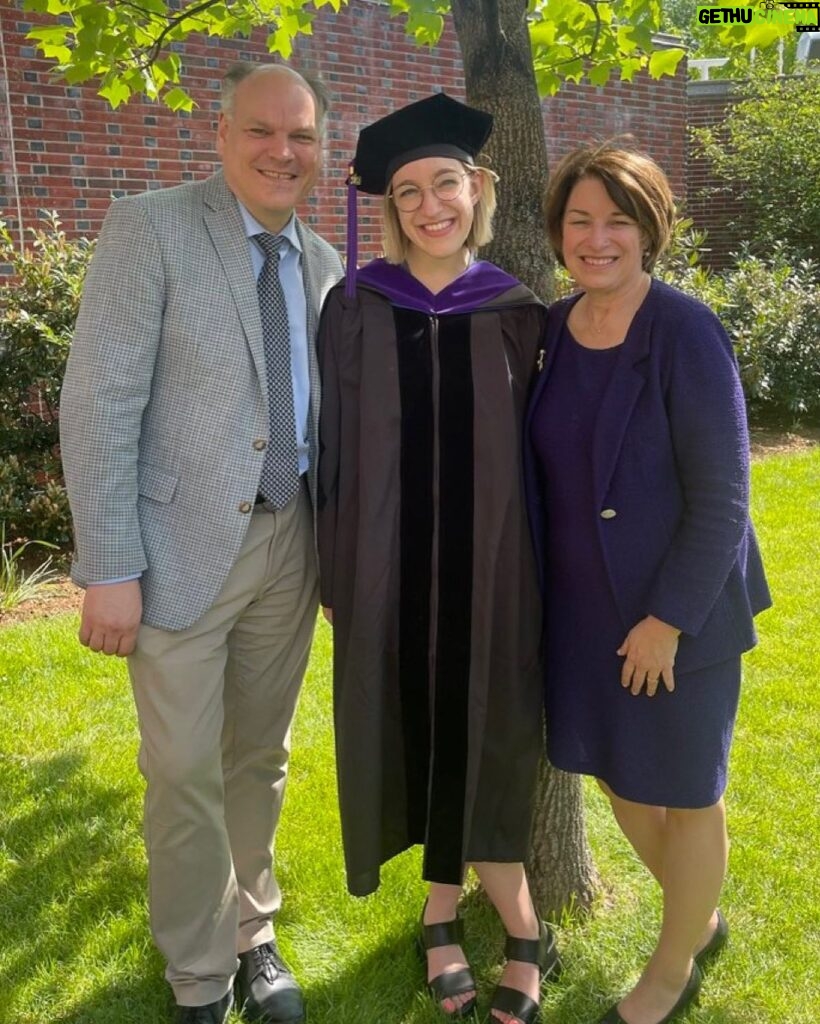 Amy Klobuchar Instagram - John and I are so incredibly proud of Abigail every day, but we were feeling it a little bit extra today seeing her graduate law school. Can’t wait to see where the future takes her!