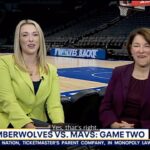 Amy Klobuchar Instagram – I was at the Target Center to talk with @fox9 about how the entire state of Minnesota has come together to cheer for this incredible Timberwolves team. We are ready for Game 2! Let’s Go Wolves!