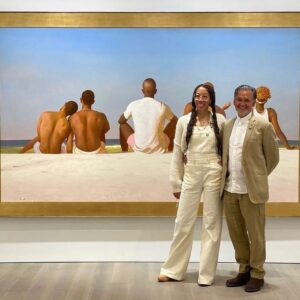Amy Sherald Instagram - I tell the story all the time of how I went to the Columbus Museum in my Georgia hometown for the first time on an elementary school field trip with @gerimdavis my beloved art teacher at St Anne’s School. It was an exhibition of @thebobartlett paintings. As we walked through the show my eyes were wide open when they landed on an image of a man standing in yard. He was tall, and beautifully black. He met my gaze and I saw my future. I was captivated not only by him but by the idea that I wanted to make big beautiful paintings that told my story. 40 years later here we are. Representation matters. It did then and does now more than ever. Congratulations on a beautiful show Bo! @miles.mcenery.gallery #columbusga #bobartlett #painters