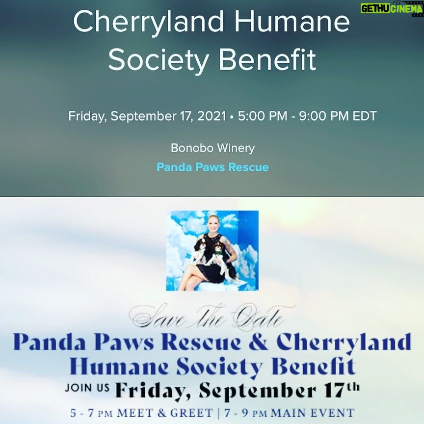 Amy Smart Instagram - Traverse City Animal Lovers… 🐶🐱🐾tmrw night Sept 17th … 5-9pm. A fundraiser at Bonobo Winery for Cherryland Humane Society and Panda Paws Rescue! Tix are avail thru @panda_paws_rescue link on their page. See ya there! @bonobowinery @panda_paws_rescue #adoptdontshop #animalrescue