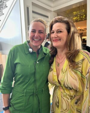 Ana Gasteyer Instagram - Obscene fun playing these two foxes hittin der clüb  #Loot season2 with angel @princesstagram - episode 8 is out now @appletv #BestyInATessie (and as ever a sublime joy being directed by @annadokoza costumes by Goddess @kirstonmann and lifted to hair heaven by @barryleemoe)💰🙏💰🙏💰🍾 BTS photo cred to Dokoza