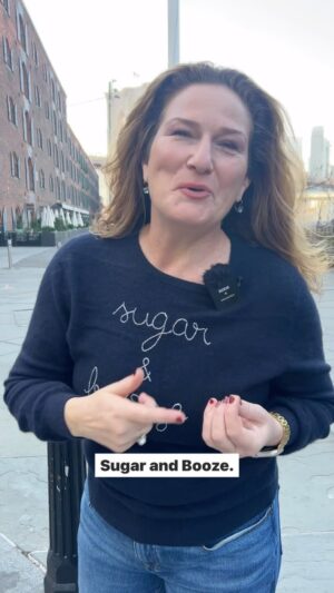 Ana Gasteyer Instagram - Was just practicing in case I run into @shanrizwan in the city 🥴. Anywhooo.. you already know what I have on repeat this month. #sugarandbooze