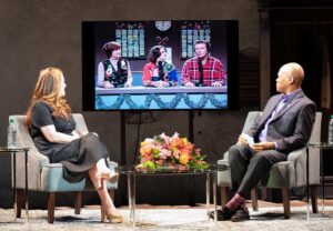 Ana Gasteyer Instagram - Tuesday Night Live 📺 

@AnaGasteyer ‘89, star of #AmericanAuto, came back to campus last week for a conversation with @nuschoolofcommunication Dean @epatrickjohnson.

Gasteyer, a former regular on @nbcsnl, spoke fondly of her time at Northwestern—including her stints in @meeow_comedy & @TheWaaMuShow.
