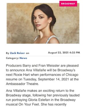 Ana Villafañe Instagram - back on Broadway.😭

For #AnnReinking