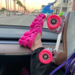 Ana Coto Instagram - recientemente ☁️☁️☁️ 1 & 2. gia moment & my reality in rapid succession 3. what’s on my feet 4. me and my kids 5. rosalia’s motomami is the best show out there right now. 6. a pic of @mmonicalek @rosalia.vt and me don’t just take my word for it 7. coping skills 8 & 9. pink skies and skating beneath them 💕
