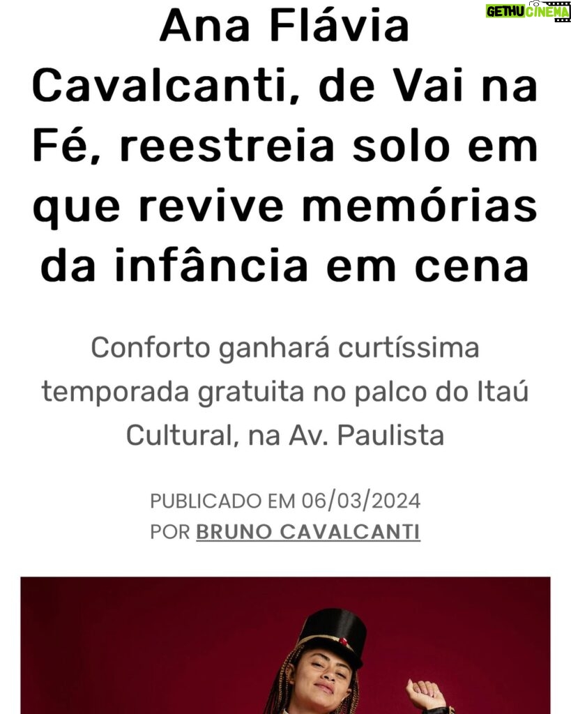 Ana Flavia Cavalcanti Instagram - O que é conforto pra você? Conforto pra mim é estrear no @itaucultural essa peça coração com minha mãe @val.cavalcanti.988 ao meu lado. Hoje as 20h. Sexta e sábado as 20h. Domingo as 19h. Temporada curtinha de 7 a 10/3. “Cheiro de gente rica é lavanderia de apartamento grande no bairro dos jardins. A roupa é lavada com amaciante Confort e seca em área de serviço com pouco sol”. Assessoria @rafaferro2020 💕🎤