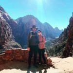 Ana Kasparian Instagram - Merry Christmas everyone! Here we are hiking Angels Landing in Zion National Park earlier today. It’s beyond beautiful and magical here.