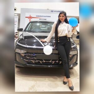 Ananya Dash Instagram - Happy New Year🧿❤️
New Member Added😘🥳
#hyundai_verna✌️🤞💙
#blessed 🙏