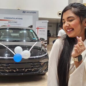 Ananya Dash Instagram - Happy New Year🧿❤️
New Member Added😘🥳
#hyundai_verna✌️🤞💙
#blessed 🙏