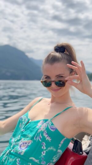 Andrea Boehlke Instagram - What a trip 🥹 Dams were jumped, espresso was had, my hair is probably going to fall out after the lagoon, no regrets! Til next time 📍 Lugano 📍 Paris 📍 Iceland