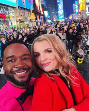 Andrea Boehlke Instagram - Happy New Year from Times Square!! It’s my 9th year hosting the ball drop (🤯) you can tune in at TSQ.org! 2023 is OUR year babyyyyyyy