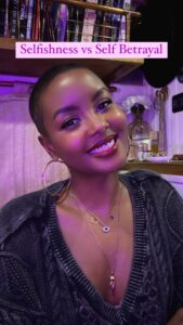 Andrea Bordeaux Instagram - This quick (for me🤭) live is all about why the feeling of self betrayal is so painful and how it’s designed to teach you to honor your inner wisdom. 

Unfortunately, women are conditioned to believe that honoring ourselves is selfish, which leads to self-betrayal, and the resulting feelings of shame, guilt, and resentment.😔

Avoid this by being brave and learning to accept that selfishness is essential to your journey into self-love and a better relationship with your inner guidance.

I will be diving deeper into this as well as expanding more on why your soul NEEDS you to be selfish in my upcoming workshop SELFISH B!TCH, this Friday the 15th at 5pm CST.💅🏾

During the live workshop, you will have the chance to receive a live coaching from me AND a chance to win a free private Intuitive Guidance Session where my clients consistently tell me that one session with me gave them more than years of therapy.🔥

Dozens of you have already signed up and I can’t wait to see you there! We’re going to have a great time and love on each other, so come for the sisterhood and stay to have your mind blown.🤯

The workshop will be recorded and shared with everyone who signs up, so no worries if you can’t make it live.

DM me or comment the word “Selfish” to sign up and get your link to this FREE workshop.