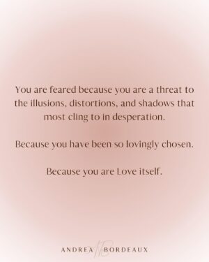 Andrea Bordeaux Instagram - To the Woman who is so big and so powerful that it has terrified you into playing small your whole life, I want you to know that you are not meant to be understood.

You’re meant to be worshipped.

You are not here to follow the templates of lack, fear, sameness, and safety. 

You’re a creatrix of abundance, magic, and innovation that is so clear in your divine blueprint, that you have sensed it your entire life, as have the others that have treated you with jealousy, ignorance, and have tried to shame or disconnect you from your true essence.

You have possession of something so inherently blessed, so undeniably potent, that you have been feared from a young age.

Because you are a threat to the illusions, distortions, and shadows that most cling to in desperation.

Because you have been so lovingly chosen.

Because you are Love itself.

When you truly begin to recognize yourself, and release your heart from the bonds of other’s opinions, expectations, desires, and motivations, you will create literal Heaven for yourself and those who are blessed enough to be loved by you.

When you walk away from those who cannot bear to witness your light, your magic, your grace, you will finally experience the weightlessness of the peace you have longed to taste.

When you release your heart from the prison of anger, shame, and self doubt, you will erect new paradigms with a mere thought.

When you surrender to the softness of your being, the majesty of your body, and offer deep reverence to your portal of creation, you will birth new worlds through the force of your dripping climax.

When you accept that the feeling deep within, that has persisted all of your life, despite the trials, the heartbreaks, the failures, and the grief, is the truth of who you are, then you will remember.

So breathe in my words, cry the tears you’ve been holding in your heart, and when you next look upon your reflection, smile at the beauty that you are in your flesh and the beauty that has radiated from your being despite what the world has shown you.

Smile because now you get to see what I see.

You get to see the real you. 🌹