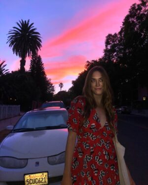 Andrea Bowen Instagram - Pollution looking pretty last night—but still, let’s stop it!