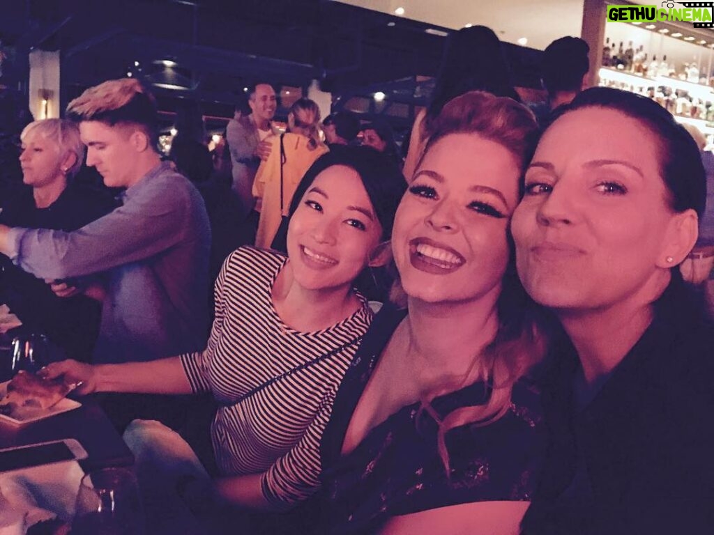 Andrea Parker Instagram - So much fun last night! Can't wait to see these two on the silver screen @honoredmovie 🎬@arden_cho @sashapieterse27 Meanwhile, it's not too late to Vote for #teamAteam 1.800.868.3410 💃🏻#DWTS