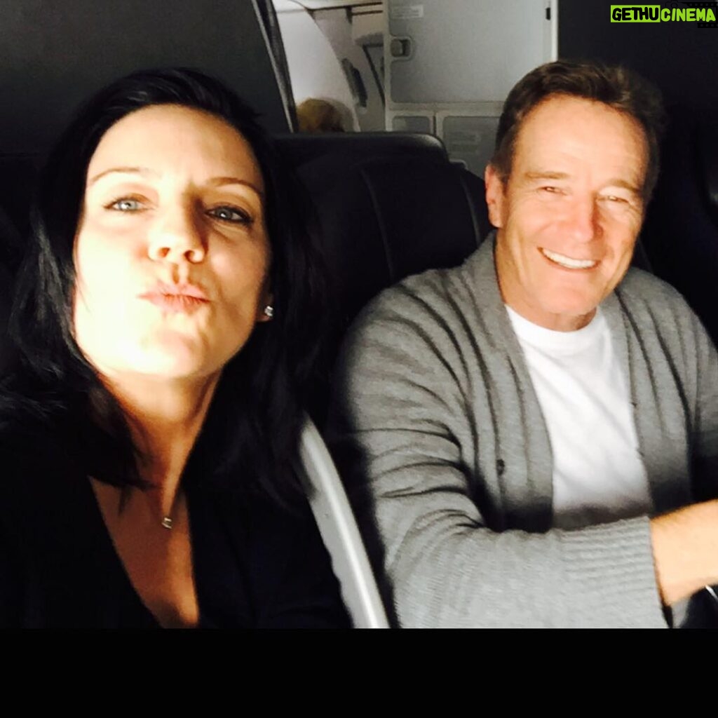 Andrea Parker Instagram - I had the profound pleasure of being seated next to the brilliantly talented actor and gentleman #BryanCranston on my ✈️ home from #NYC 🍎 #GreatConversation #GreatAdvice #Swoon