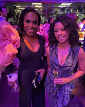 Angel Parker Instagram - Magical night celebrating our Emmy Nomination for @DollyParton #MountainMagicChristmas. Great friends. Great party. Thank you @warnerbrosentertainment 🥂

Hair: @hairbyv_llc 
Makeup: @missdrini 
Dress: @csiriano