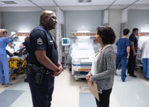 Angel Parker Instagram - Luna loves working in the hospital. She’s back TONIGHT @therookieabc.