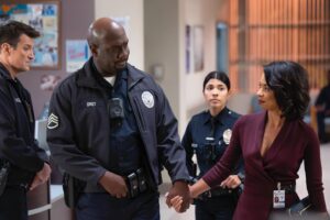 Angel Parker Instagram - Hand in Hand. Wade and Luna. @therookieabc I always love working with @richardtjones Catch an all new episode of #TheRookie tonight.