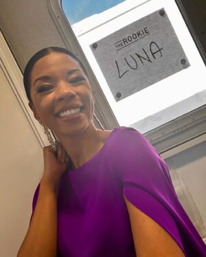 Angel Parker Instagram - Back to work! Congratulations @therookieabc on 💯 episodes. So unbelievably happy to be here. 💜