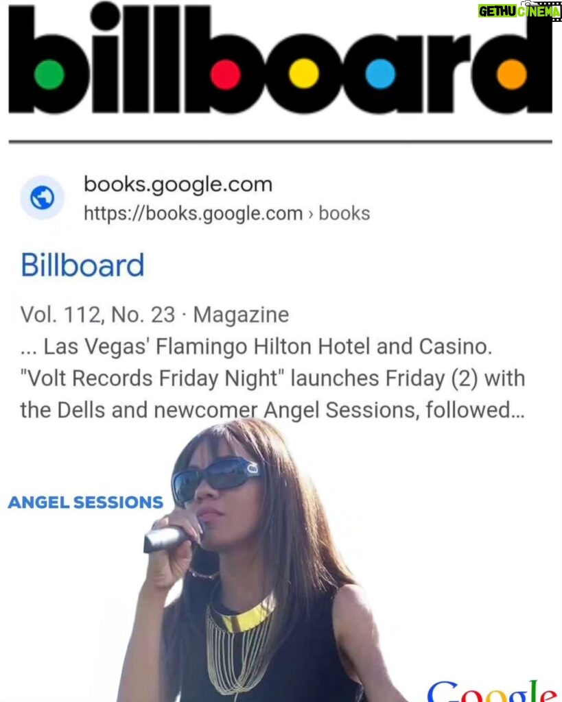 Angel Sessions Instagram - It's good to see the history of my music career STILL online! #Billboard #TheDells #angelsessions #flamingo #Hilton