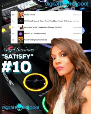 Angel Sessions Instagram - Congrats to our first Lady of Atlas Elite Entertainment, Angel Sessions, single soon to be released,  Satisfy at #10 and climbing up on the DjPool digital Charts! #charts #hits #AngelSessions