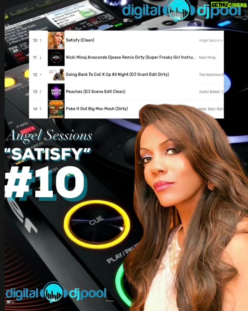 Angel Sessions Instagram - Congrats to our first Lady of Atlas Elite Entertainment, Angel Sessions, single soon to be released, Satisfy at #10 and climbing up on the DjPool digital Charts! #charts #hits #AngelSessions