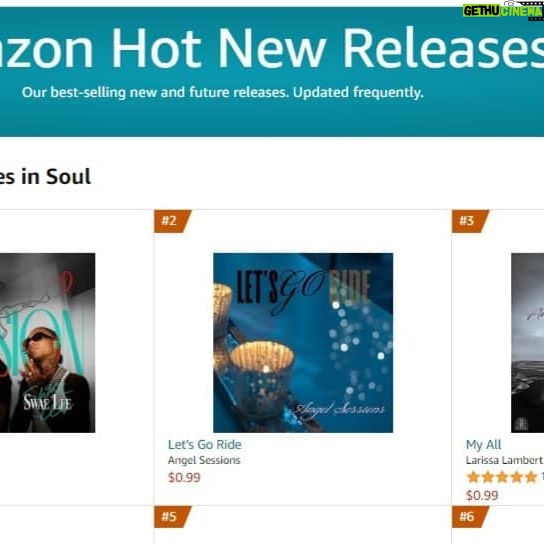 Angel Sessions Instagram - Hey my friends! This is yet another blessing! Let's Go Ride since the day of its release on May 12th is currently today at #2 on both RnB and Soul Amazon charts Best New Releases on Amazon! Shout out to my team Rodney F Crews Demetrius Guidry, to Rashad Ali for his support, Janis Mavis all of the fans and those who supported my music 🎶