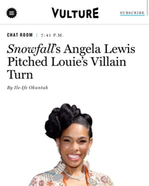 Angela Lewis Instagram - Since Louie is in her villain era, I talked to @vulture about her arc this season. Vulture, how fitting! Full interview in my stories ✨#snowfallfx