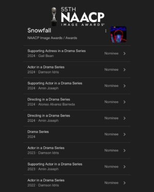 Angela Lewis Instagram - Sending love to the #Snowfall cast and crew! Look at all these @naacpimageawards nominations! 👏🏾👏🏾 we made a great show and it was better because of all of you. Thank you @naacp ✨