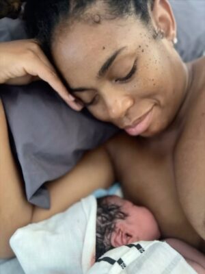 Angela Lewis Instagram - 🤎 Jupiter Bashir Mallory-McCree has entered the space. ✨🙌🏽

Arriving on 7/24 @ 7:24am, we were all overcome by his magic! Thank you to my amazing team who made this home birth Everything!!! And thank you to my superstar husband who…I don’t know y’all, words can’t express my gratitude for how he has been my anchor in this whole experience. 

And to my beautiful baby girl, Brooklyn, who is now officially the best big sister in the whole wide world, you rock superstar!! 

Wow. Life. It’s good, y’all. I love mine.