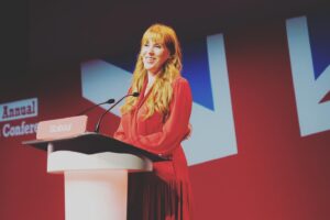 Angela Rayner Instagram - I wouldn’t be standing here today if it wasn’t for a Labour Government.

Labour in power will fight for every girl in this country to have a brighter future. 

Proud to address Women’s Conference.

#labourparty #women #lab23