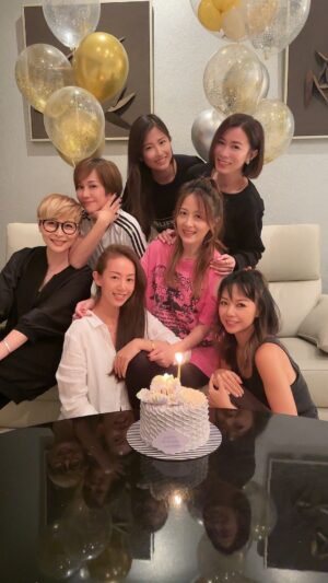 Angela Tong Instagram - We count our friendship among our life’s greatest blessings. Happy birthday to someone very special!! 
We Love Youuuuu❤️ @shermingyiu 
#七姊妹 @charmaine_sheh @janetchowkawai @yogachung @tong_ying_ying @annie_manchunghan #Besties #Blessed