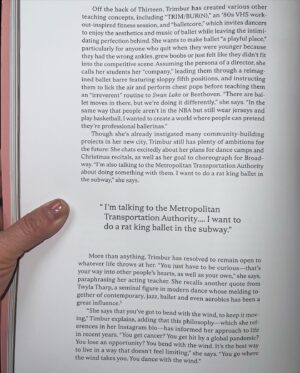 Angela Trimbur Instagram - Kinfolk Magazine Winter Issue on COMMUNITY. 🤍 I never want to stop bringing people together it brings me the most fulfillment in life and it feels like a calling so I’m excited when I can share my dance mission in this way. I learned a lot throughout time on building communities, and have grown into the person I am today, grateful for all the strange life hiccups that brought me to New York, where I can apply what I’ve learned and continue to grow as a person and a choreograher through community. 

I pinch myself that I was able to make my dance class message clear in this big city and do what I love with so many: boldly dance together without caring what others think and encourage others to give themselves permission, because who cares?!? You only get this one life and it’s pretty short. Dont hold yourself back, times a’tickin. And yes painful things in life are always going to pop up that will change your course but if you bend with the wind, you’ll move through it. 

~ @kinfolk 〰️
Beautifully written by @emilyjaynemay 
Photograher @lukelovell.img 
Stylist @thatgirlisacowboy 
HMU @nicolewittman