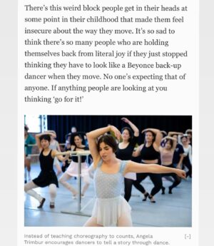 Angela Trimbur Instagram - @forbes magazine write up wow I’m a business woman it seems need an 80s briefcase now for my ballet slippers 💼 interview/written by business woman @annarosalie