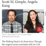 Angela Kang Instagram - Thank you @hollywoodreporter (& @mikeyoconnell @snoodit) 🙏 Truly honored to be on the 2022 list with @scottmgimple, especially on the brink of bringing #TheWalkingDead mothership series to a close. Grateful to all of you out there who helped make the show and all of you who watch. Link in bio for anyone who wants to read the full article!