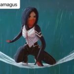 Angela Kang Instagram - Happy #FanArtFriday! 🎨: @helloiamagus ・・・ "Freedom takes work" - Cindy Moon "Silk" . . . #silk #cindymoon #silksquad #silkmarvel #silkfanart #artedigital #marvelsilk #digitalart #artist #drawing #artwork #painting #draw #contemporaryartist #illustration #instaart