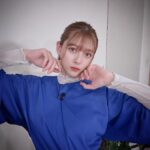 Angela Mei Instagram – 青色好き〜
#ゼロイチ褒め 収録してきたっ
