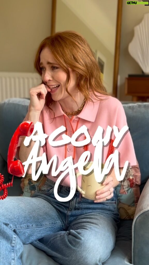 Angela Scanlon Instagram - Episode 2 of Agony Angela has arrived to grace your feeds with more ✨unhinged✨ (and hopefully helpful...?) advice for you lovely lot ☎️ We’ve got a juuuicyy ep today covering topics from SCANDALOUS CRUSHES, FLINGS WITH YOUR COUSIN AND CATASTRAPHIZING 👀 Any thoughts or advice you’d add to these Q’s? Let us know below 👇