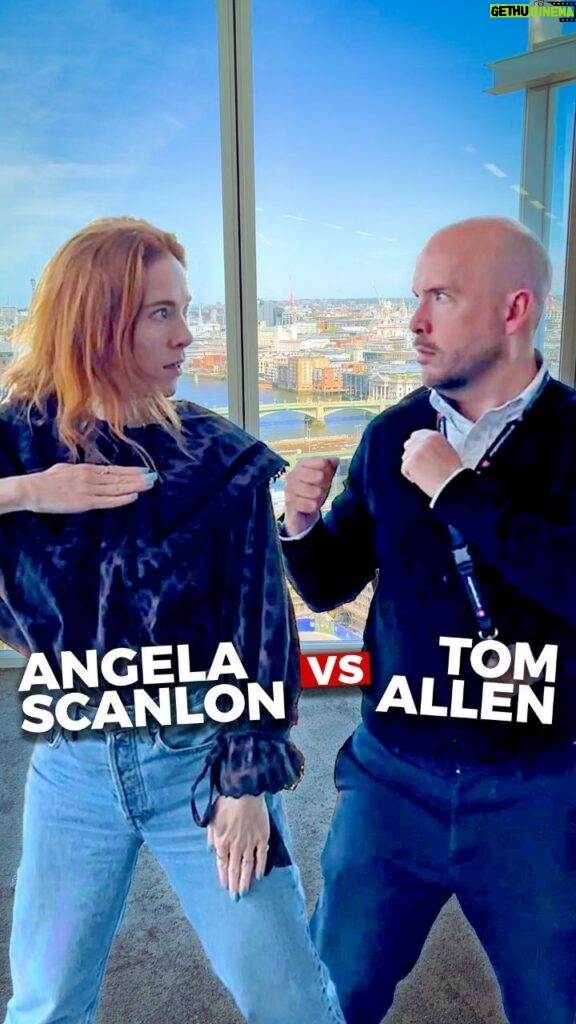 Angela Scanlon Instagram - Is this how you're supposed to do it? 😂 Listen to Angela Scanlon on Virgin Radio every weekend from 7am and stick around for Tom Allen on Sundays from 10am 📻 @angelascanlon @tomindeed #angelascanlon #tomallen #bluemonday #neworder #virginradiouk